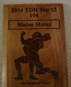 3A 106 4th Placer - Blaine Mainz of Jacksonville H.S. - Reg. Champ.