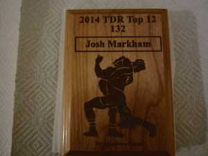 2A 132 Lbs. 2nd in State Josh Markham of Northeastern - Top 132 in East. N.C.