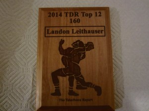 2A 160 Lbs. 2nd in State Landon Leithauser of First Flight H.S.