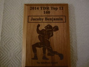 3A 160 Lbs. 2nd Place in State - Jacoby Benjamin of Southern Nash