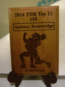 2A 195 Lbs. 2nd in State & Region. Anthony Brownridge of Edenton Holmes