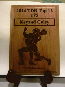 3A 195 Lbs. 3rd in State, 2nd in Region, - Keyaad Coley of Rocky Mount H.S.