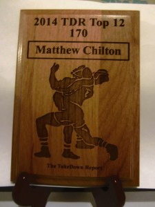 1A 170 Lbs., 4th in State, 2nd in Region. Matthew Chilton of East Carteret H.S.