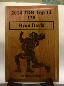 3A 138 Lbs. 3rd in State, Reg. Champ. - Ryan Davis of Havelock H.S.