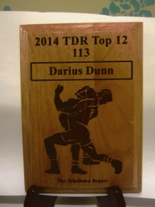 3A 113 Lbs 3rd in State, Region. Champ. Darius Dunn of Corinth-Holders H. S.