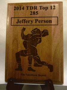 3A 2nd in Region (31-3) Jeffery Person of Rocky Mount H.S., 3rd in eastern N.C.