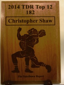 2A 182 Lbs. 2nd Placer - Christopher Shaw of North Pitt, 2nd in Regionals