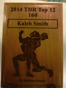 1A 160 Lbs. 2nd Placer Kaleb Smith of Rosewood - East Region. Champ.